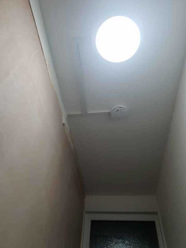 Smoke detector installed by expert electrician