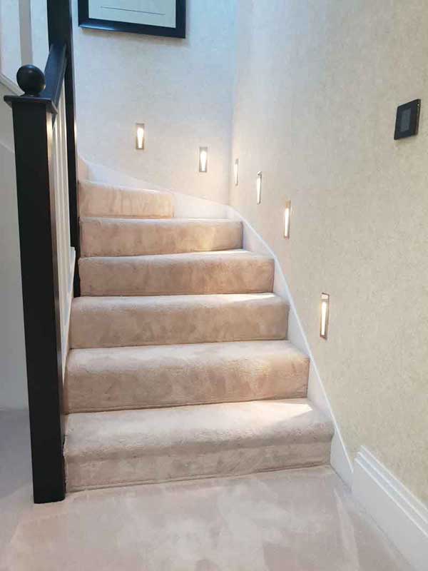 Flush Lighting for Stairs installed in LE1 Leicester Leicestershire