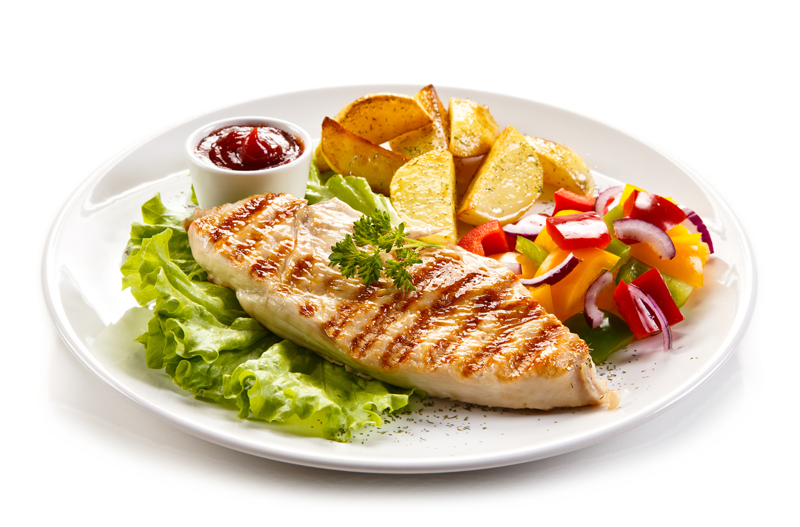 Grilled Chicken Breast with Potatoes and Vegetables Salad — Dallas, TX — All In Good Taste Catering