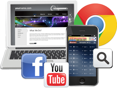 logo on wearables, online directories, drinkware printing, digital advertising, social media, reputation management