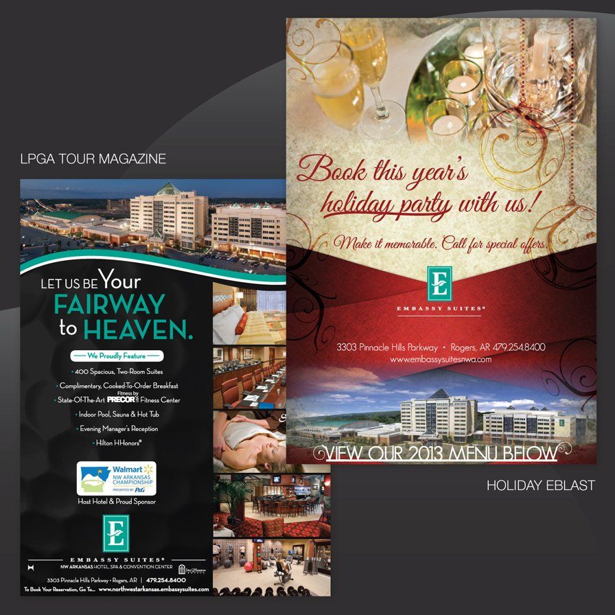 embassy suites, eblast ad agency, flyer