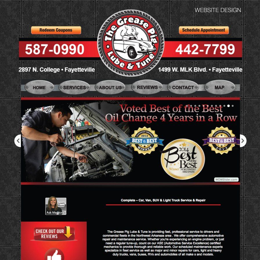 grease pig web site graphics