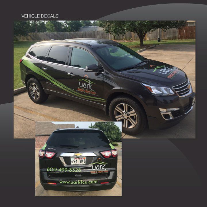 vehicle decals for uark federal credit union