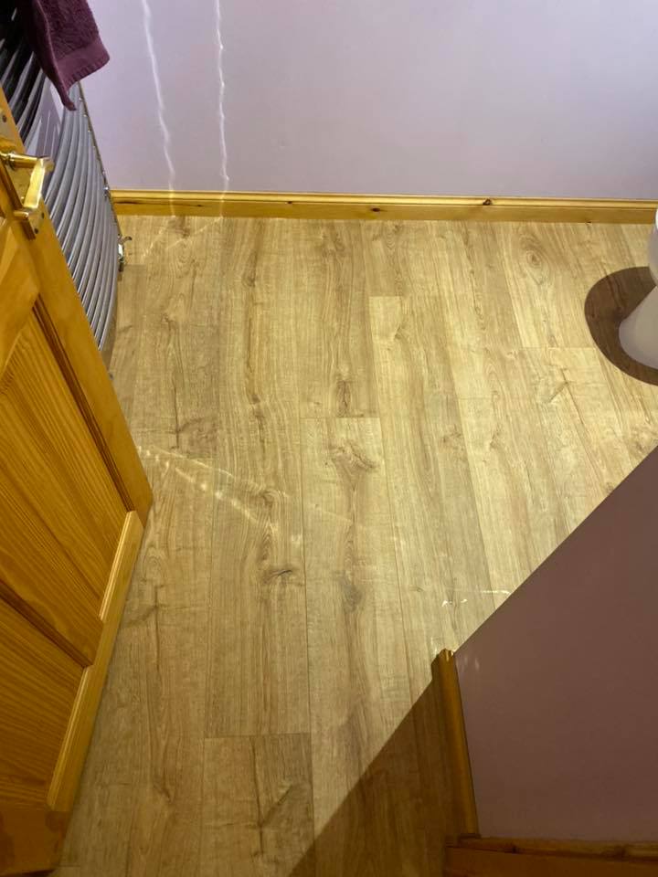 Finished hardwood flooring