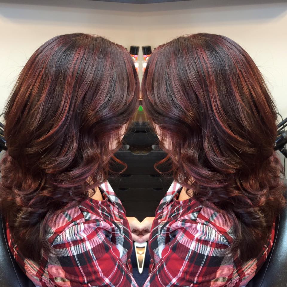 Red Balayage Hair Style