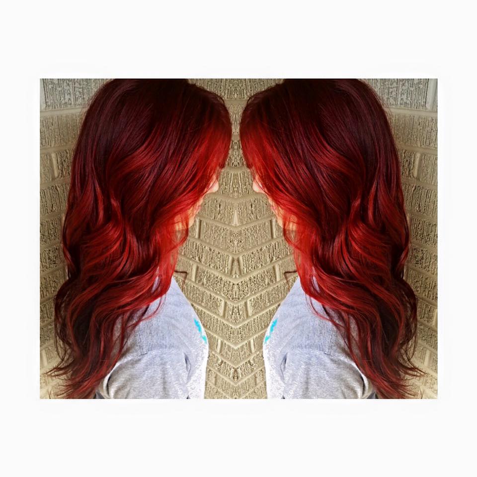 Bright Red Hair at our Hair Salon
