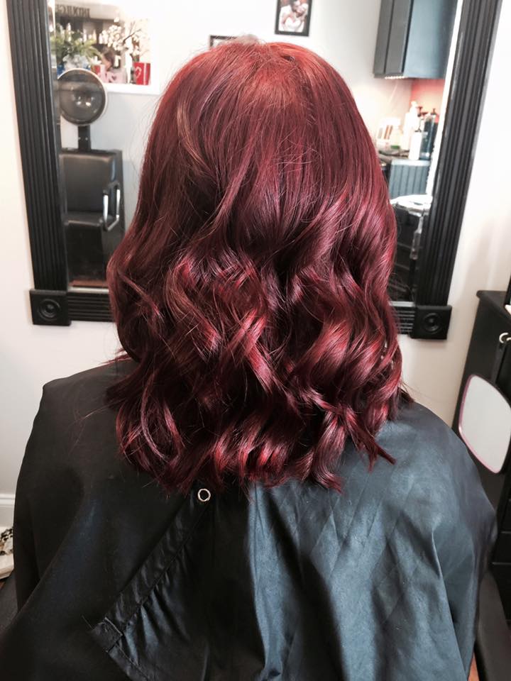 Red Curly Hair at our Hair Salon