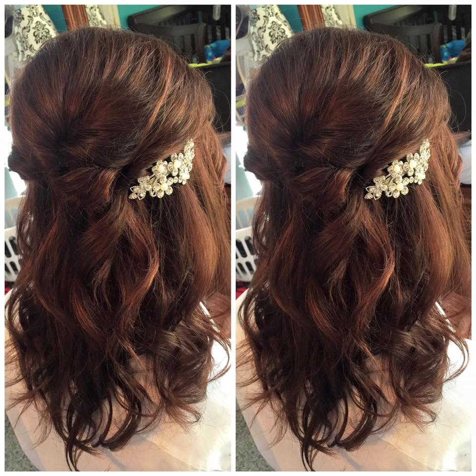 Half Up/Half Down Wedding Hair Style at our Salon