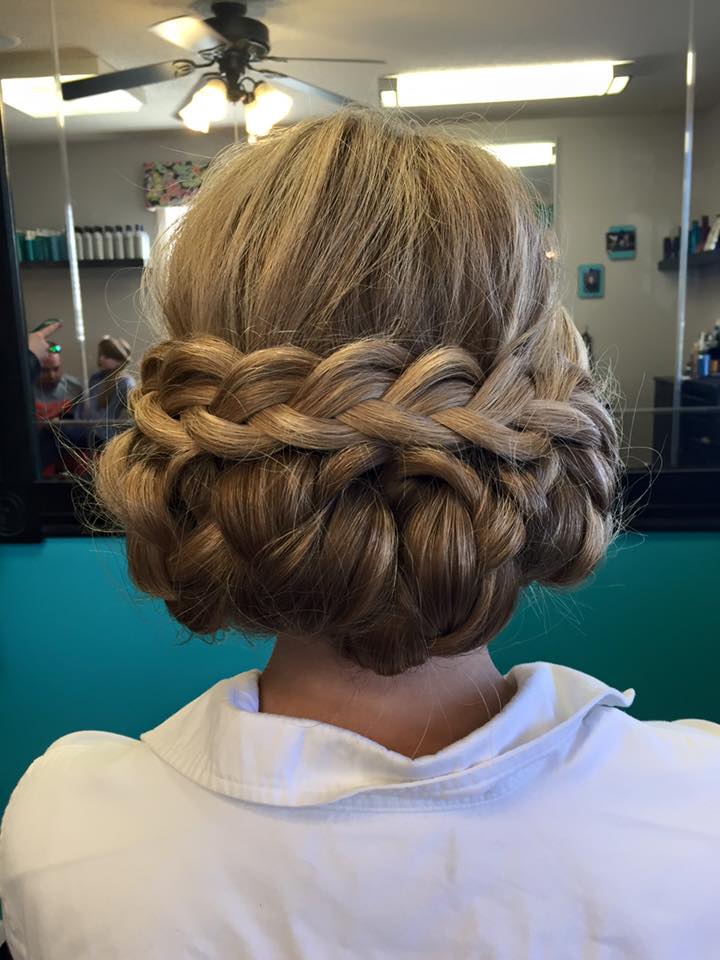Wedding Updo with Braids at our Hair Salon in Spartanburg, SC