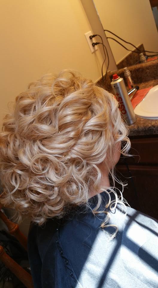 Curly Wedding Updo Hairstyle in Spartanburg, SC 6