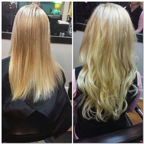 Hair Extensions on Blonde Hair