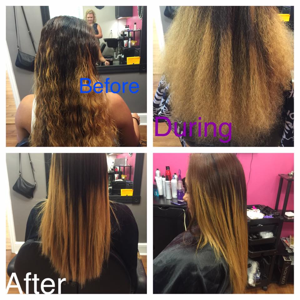 Keratin Smoothing Treatment - Before and After