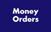 Money Orders logo on a white background with orange square icon and black text