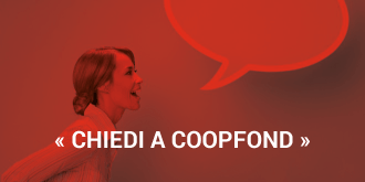 Una donna che urla in un fumetto che dice chiedi a coopfond
