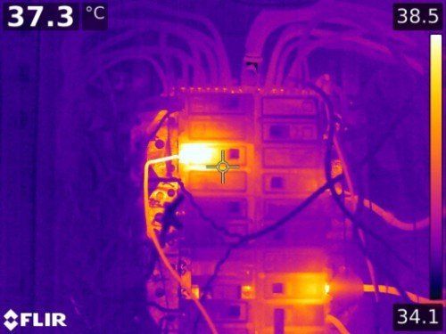 Immagine termografica di un impianto