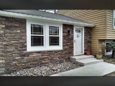 Light Brown Stone House - Stone Fonts in Langhorne, PA