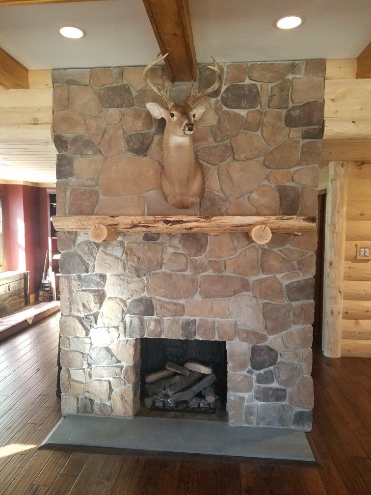 Hearth — Modern Fireplace With Brick Wall in Langhorne, PA