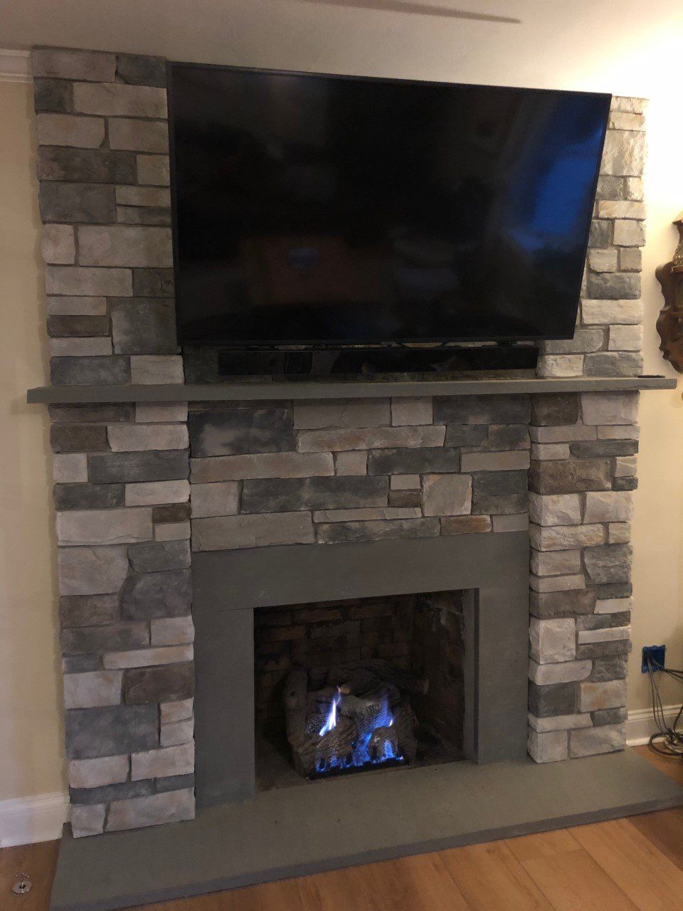 daybreak stack stone kitchen Island