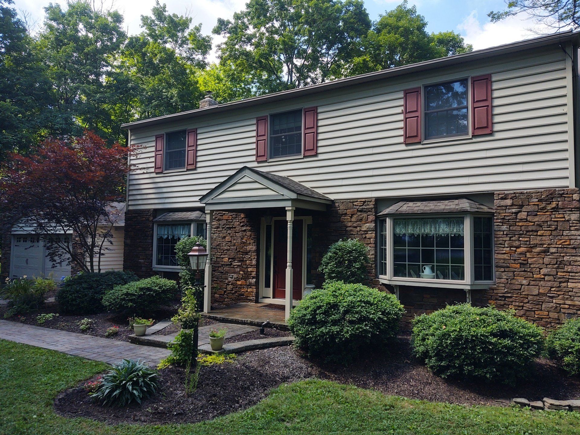 Brown Stone House - Stone Fonts in Langhorne, PA