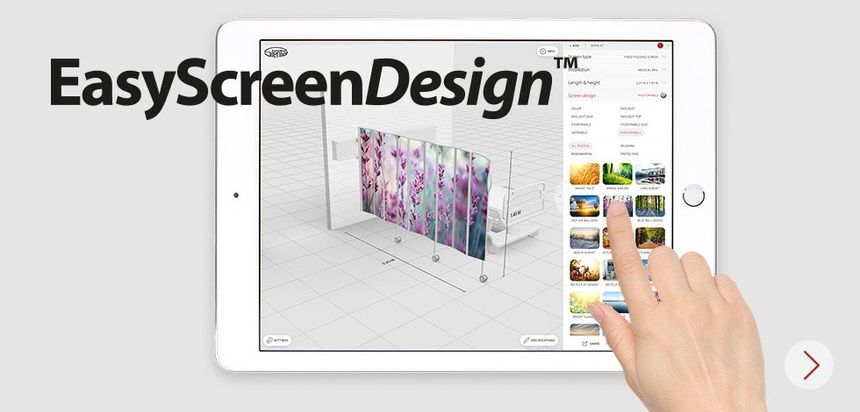 ipad easy screen design référence equipements médicaux Levier sur rail, leviers, soins a domicile, materiel medical, fournitures médicales
