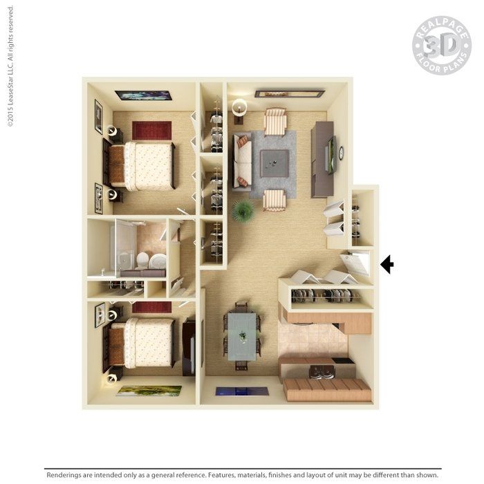 2 bedroom furnished 946sq