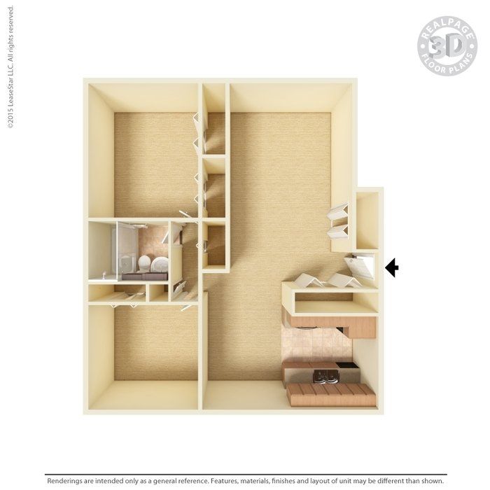 2 bedroom unfurnished 946sq
