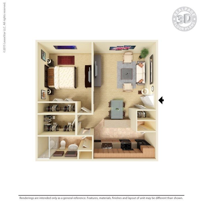 1 bedroom furnished 693sqft