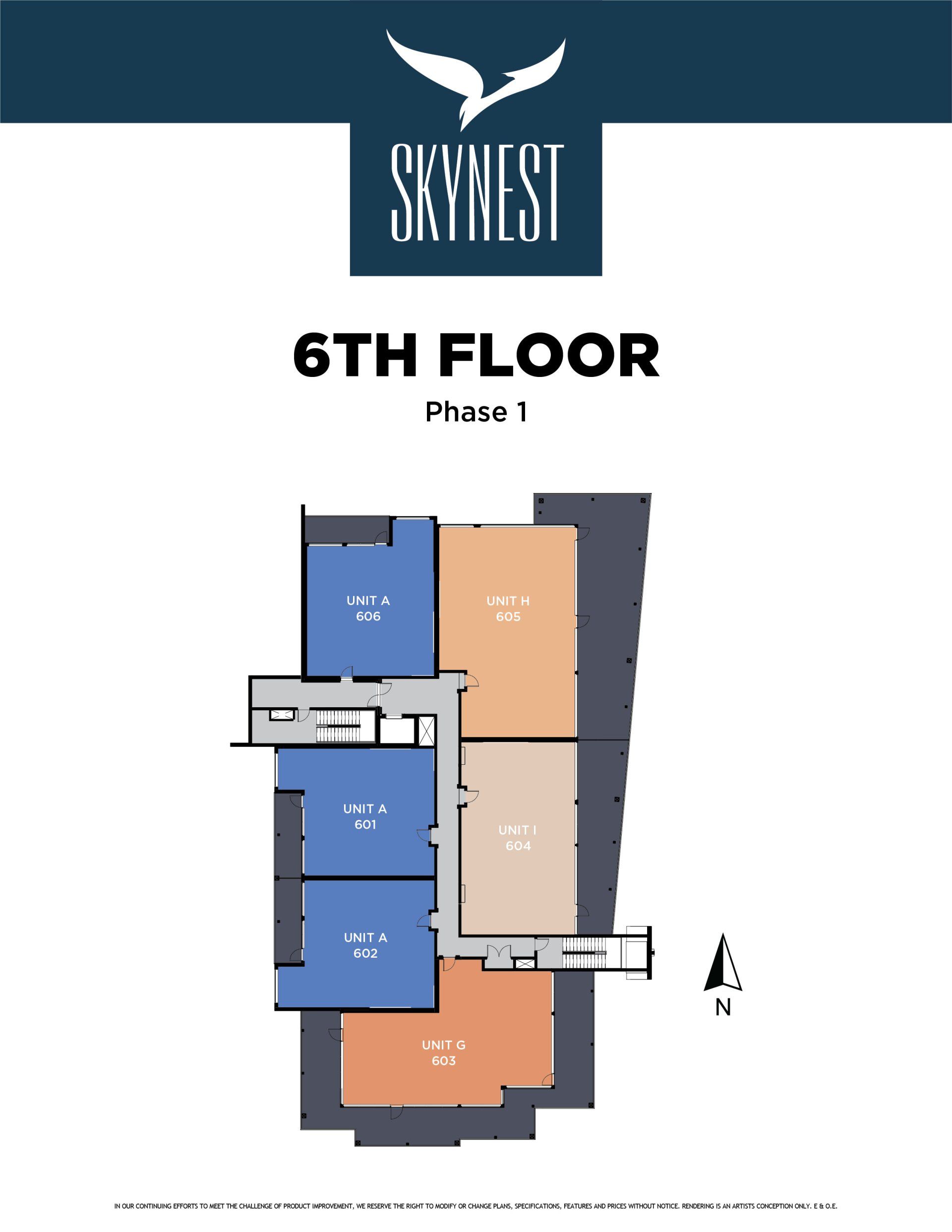 Skynest Condos Floor Site Plan 6th Floor Phase I
