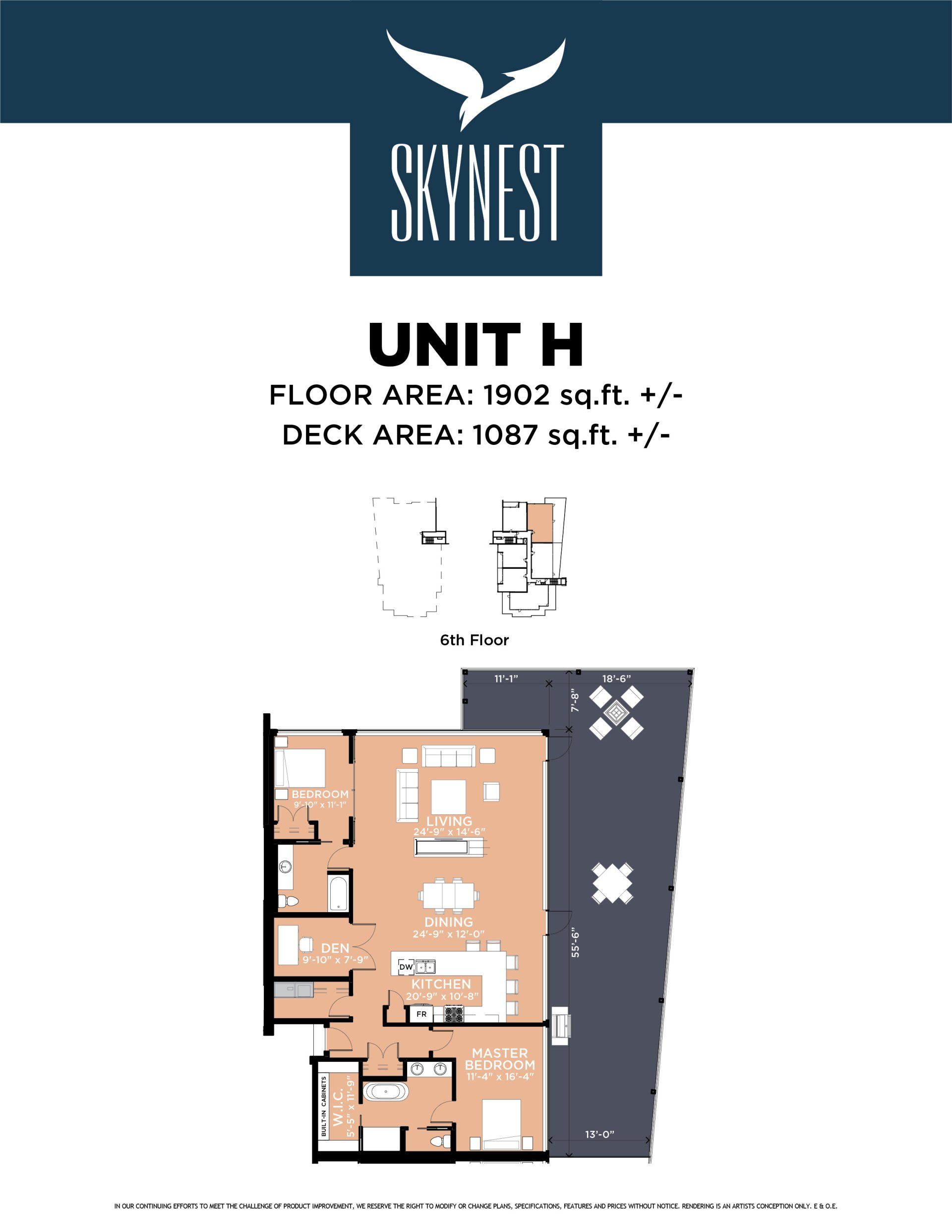 Skynest Unit H Floor Plan