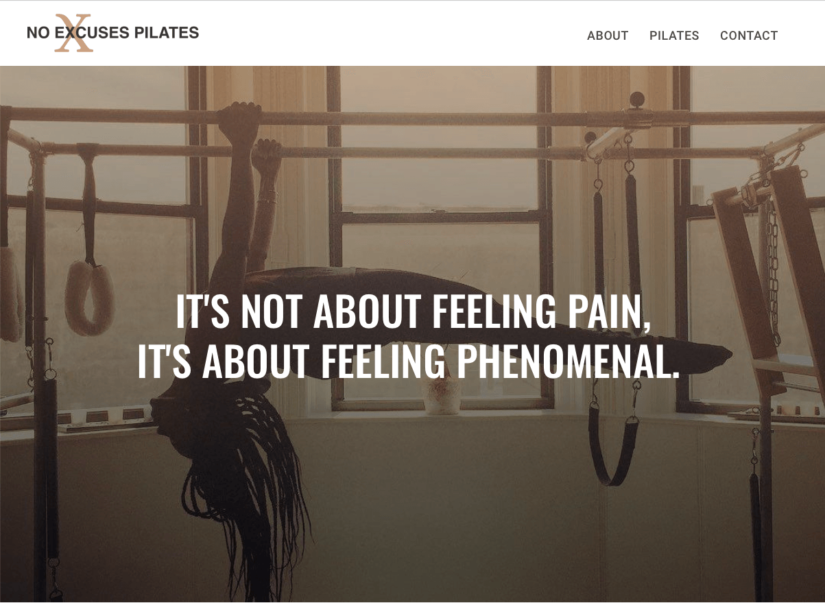 No Excuses PilatesvWebsite