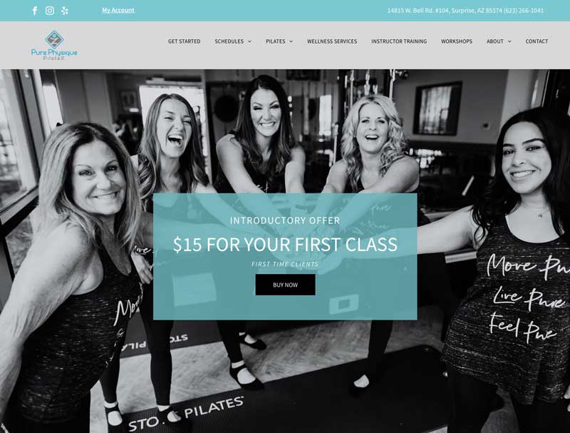 PURE PHYSIQUE PILATEZ website