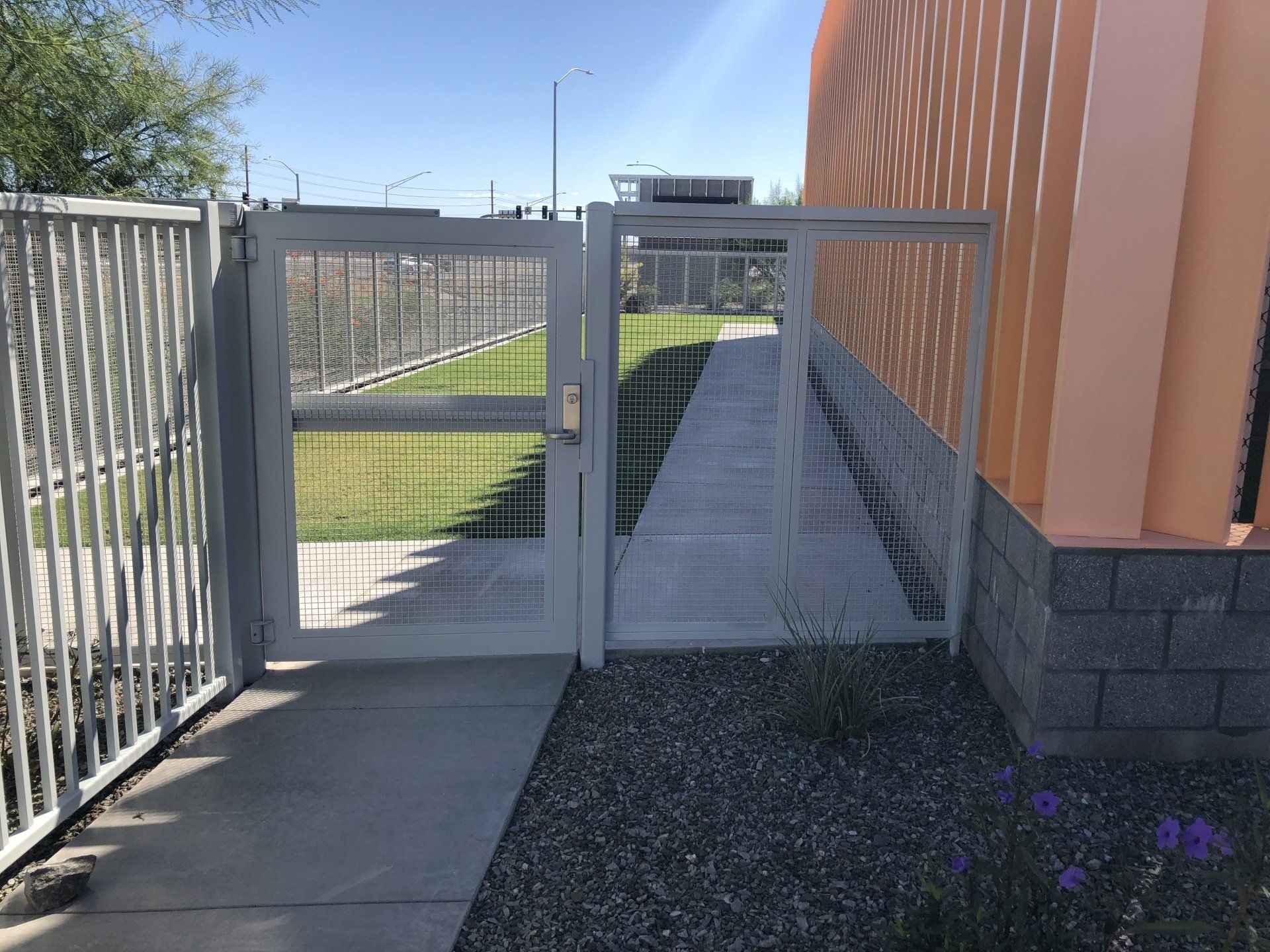West Mec Northwest Campus Iron Man Gate with Panic Bar