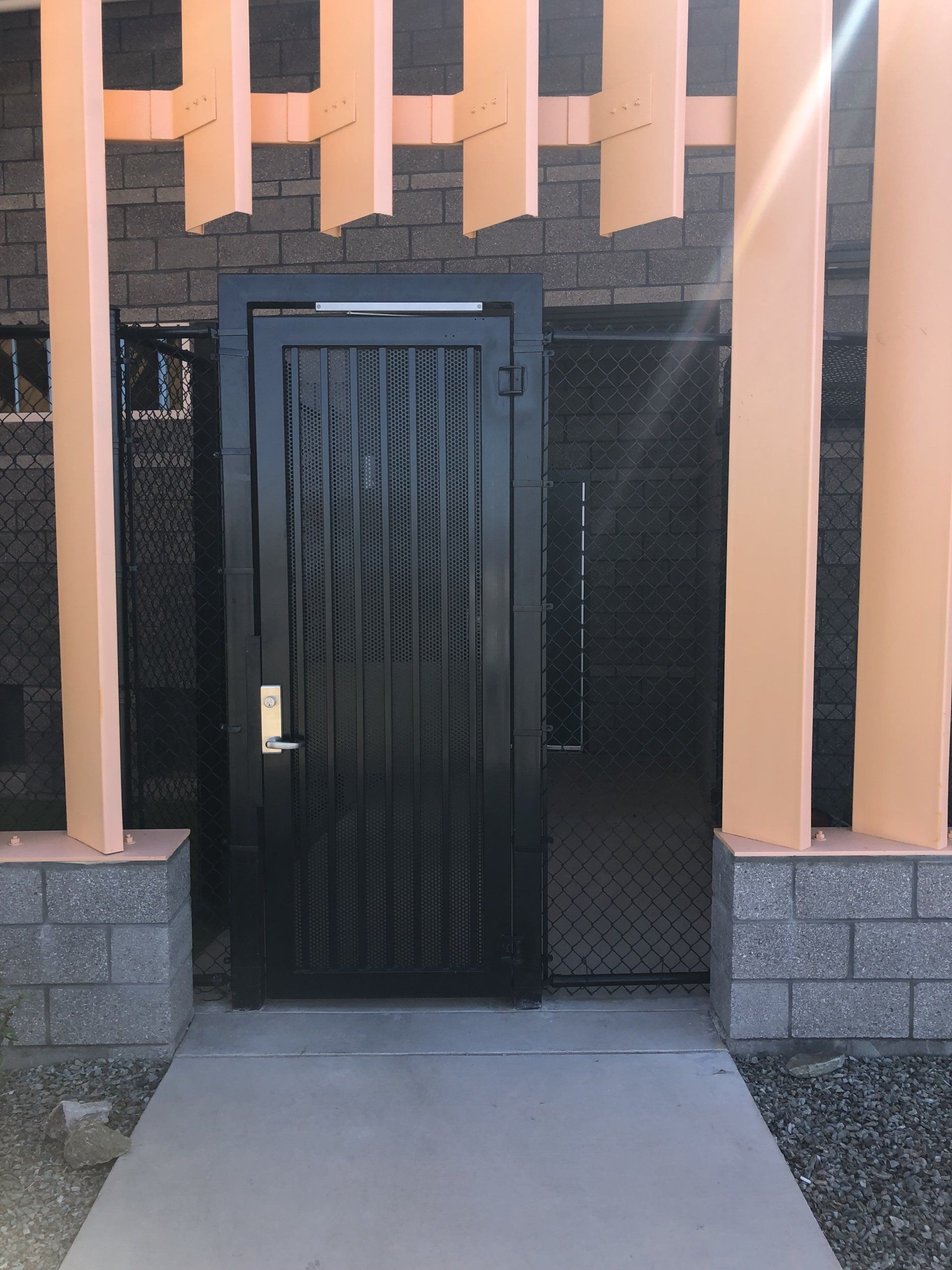 West Mec Northwest Campus Iron Man Gate with Panic Bar