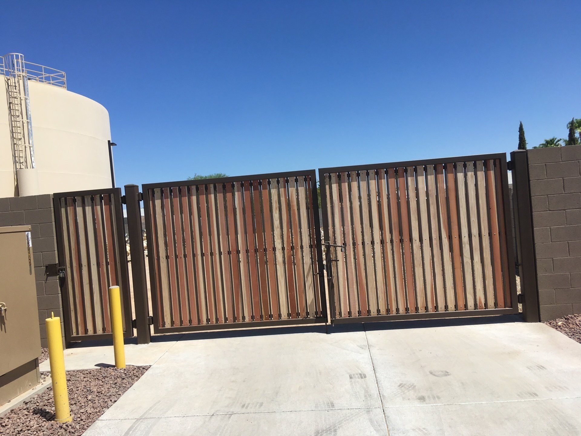 Commercial Iron Wood Gate