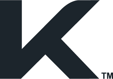 Kamu A black letter k with a white tm below it