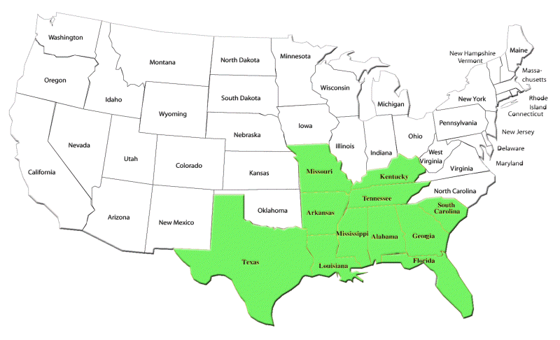 Available states for Central Snacks Distribution Available states for Central Snacks Distribution