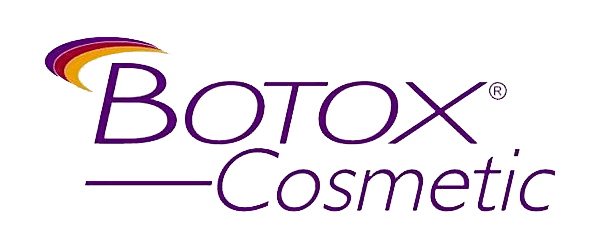 Botox Cosmetic logo in purple and gold text on a white background