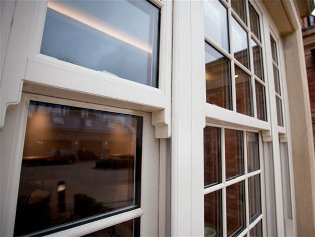 A close up of a window with a lot of glass