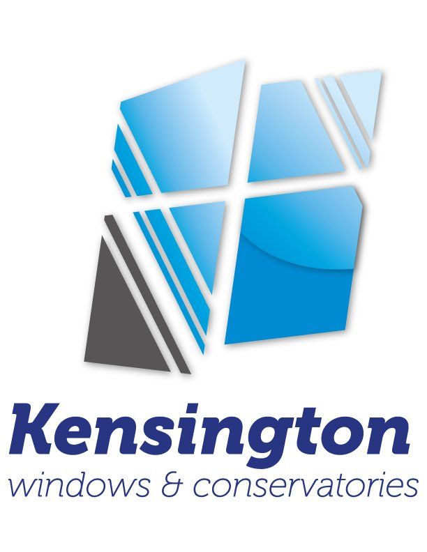 A logo for kensington windows and conservatories