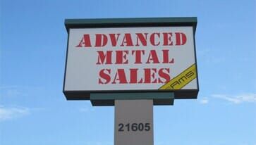 Advance metal sales advertisement board — steel fabrication Phoenix, AZ Advance metal sales advertisement board — steel fabrication Phoenix, AZ