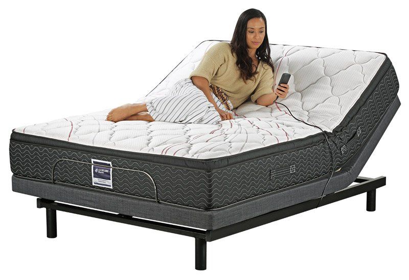 woman on adjustable bed base