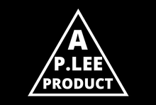 White triangle logo with “A P.LEE PRODUCT” on a black background