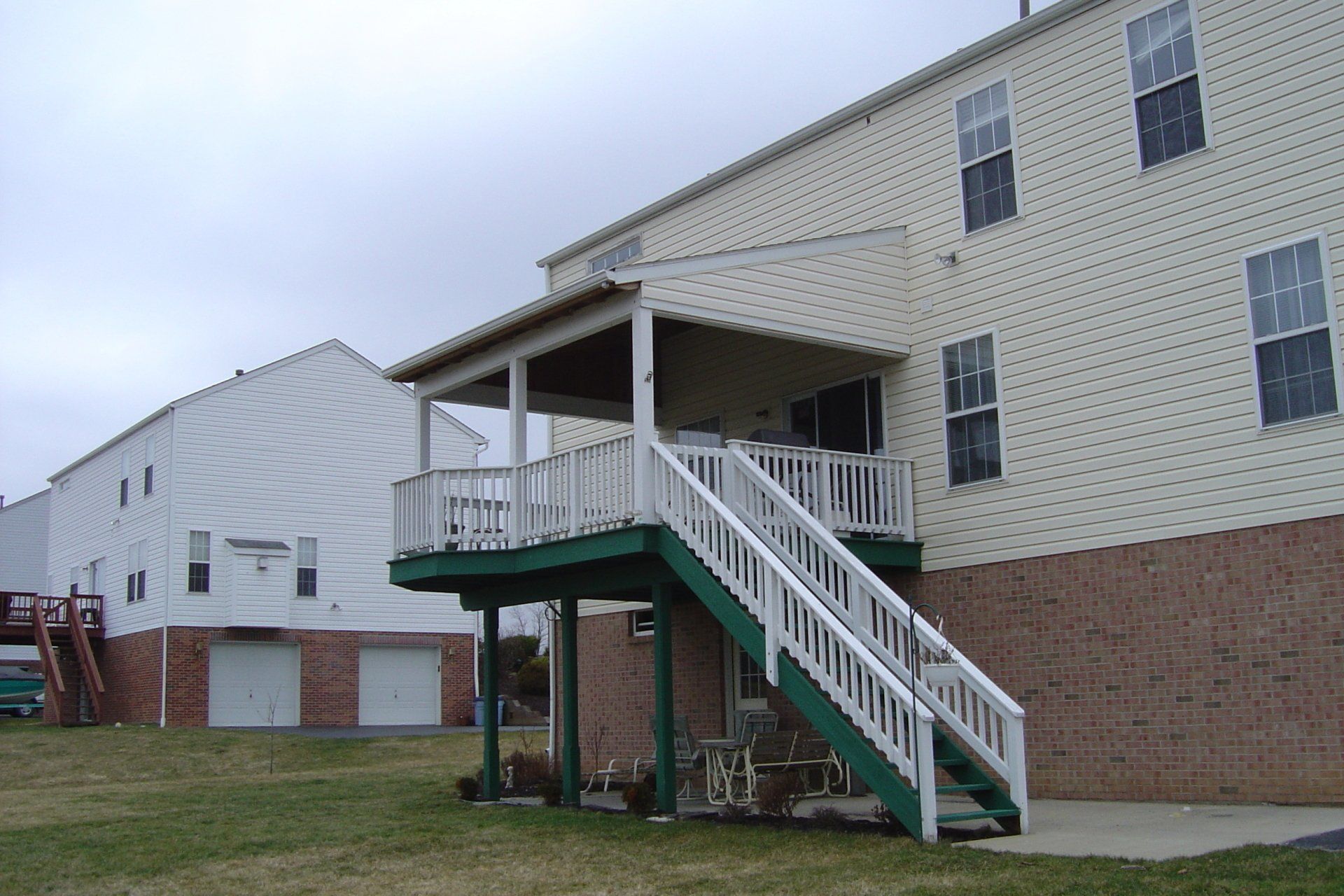  slider show a before picture and after picture of a porch enclosure built by Betterliving Patio Rooms of Pittsburgh
