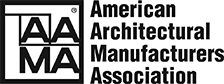 The logo for the american architectural manufacturers association