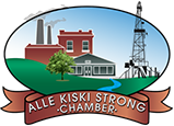 A logo for the alle kiski strong chamber