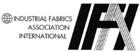 A black and white logo for the industrial fabrics association international