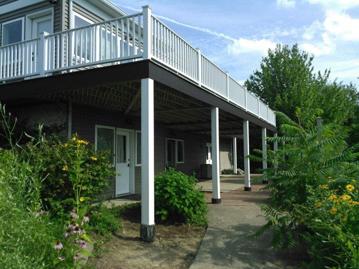 Balcony — House With Balcony Railing Painted In White in Slippery Rock, PA