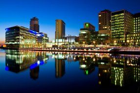 For a personal tutor in Manchester call 0161 441 6667 A city skyline at night