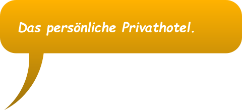 A golden yellow speech bubble with white text: