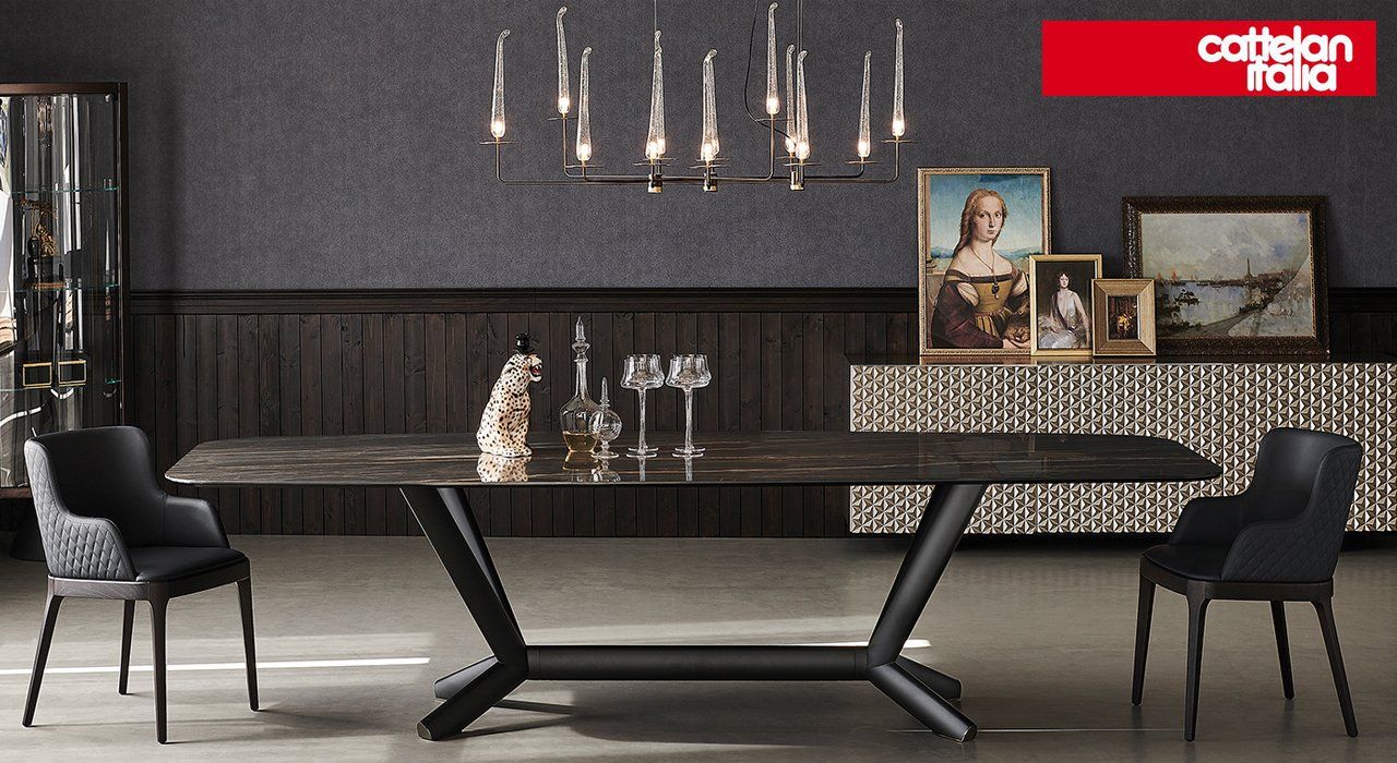 Cattelan Italia Planer Keramik Dining Table in a great dining space.